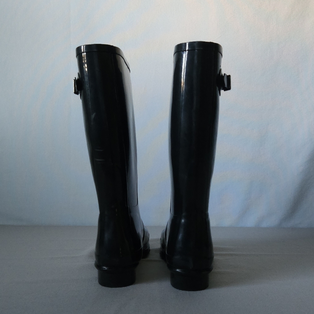 Nomad Womens Black Tall Rain Boots 11 Waterproof Rubber Pull-On with Buckle - Picture 8 of 11